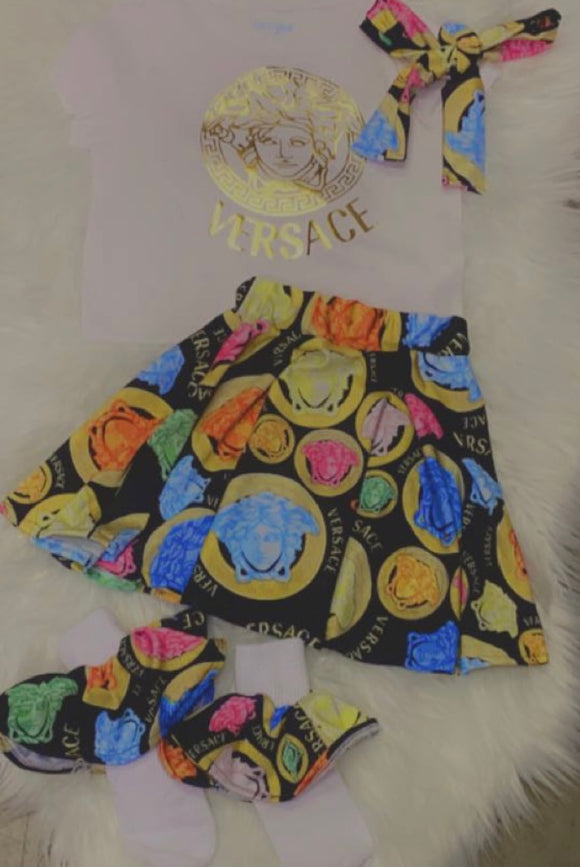 COLORFUL COIN SKIRT SET