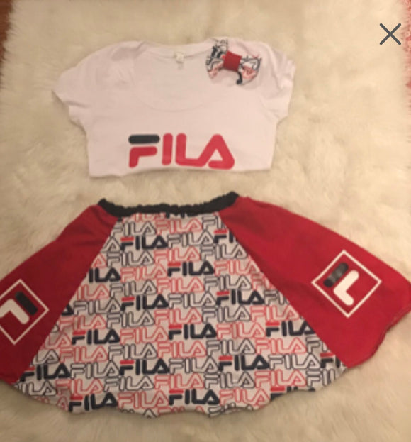 FILA (inspired)skirt set